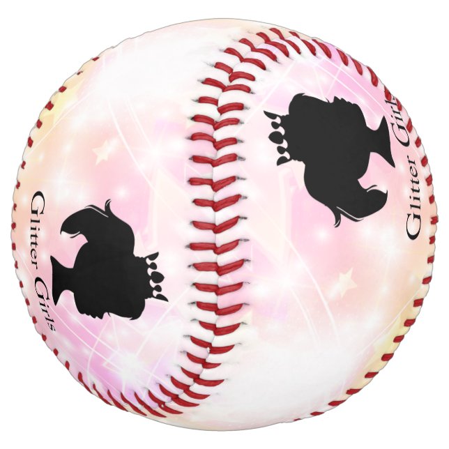 Balle De Softball Filles parties scintillant (Incliné)