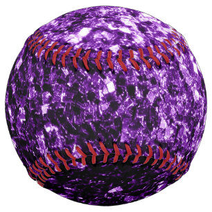 Balle De Softball Flamme de parties scintillant violet foncé