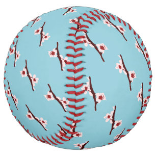 Balle De Softball Fleur de cerisier, Sakura, motif floral rose