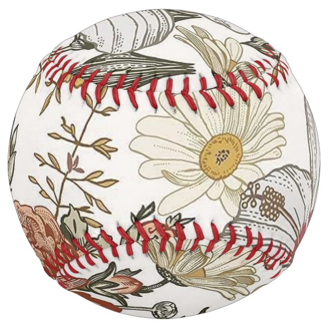 Balle De Softball Fleurs magnifiques (Devant)