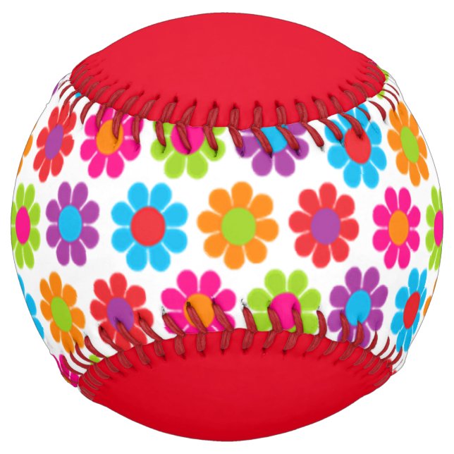 Balle De Softball Flower Power (Devant)