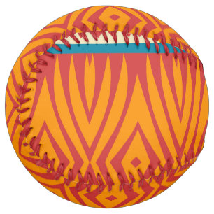 Balle De Softball Formes dans de rétros couleurs