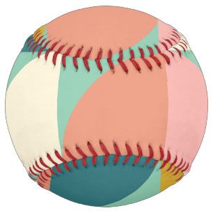 Balle De Softball Formes géométriques modernes mignonnes Motif en ve