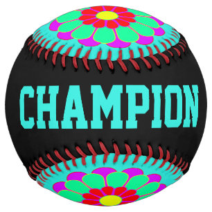 Balle De Softball Funny Flower Power Bloom I + your backgr. & idea