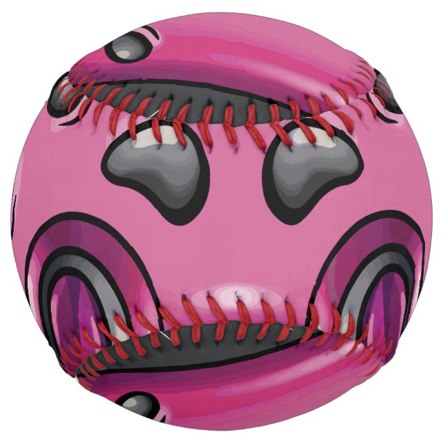Balle De Softball Gamer Girl design (Devant)