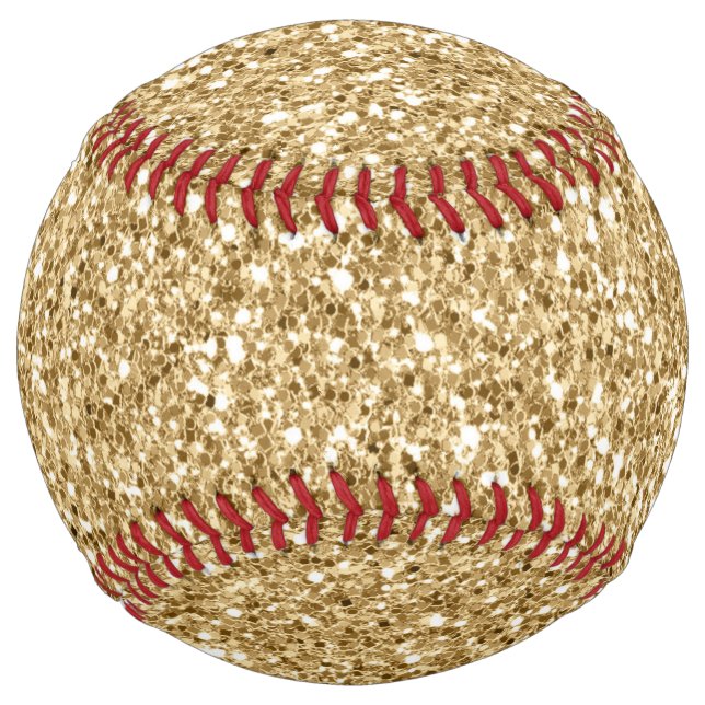 Balle De Softball Gold Glitter (Devant)