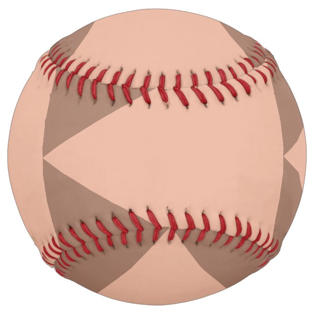 Balle De Softball Grand Triangles géométriques Mocha Mousse Dusty ro (Devant)