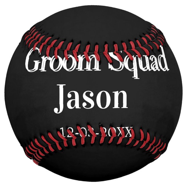 Balle De Softball groomsman bachelorette party ajouter nom moderne s (Devant)