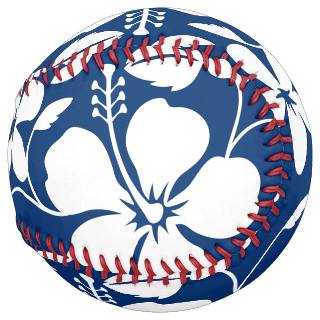 BALLE DE SOFTBALL HAWAIIAN HULA (HIBISCUS) NAVY (Dos gauche)