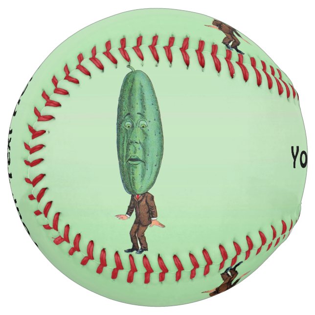 Balle De Softball Homme Avec Grosse Tête De Picket Vert Face Brown (Devant gauche)