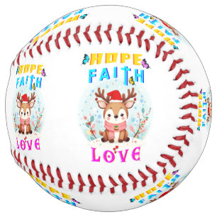 Balle De Softball Hope Faith Love