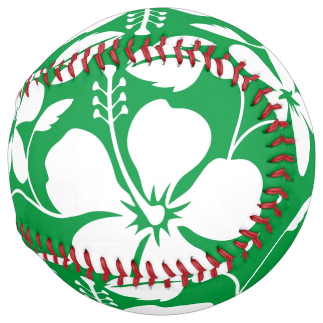 BALLE DE SOFTBALL HULA HAÏIENNE (HIBISCUS) ROSE (Dos gauche)