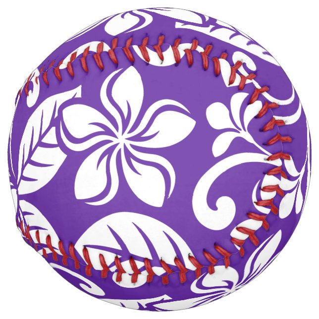 BALLE DE SOFTBALL ÎLE PLUMERIA (PURPLE) (Devant droit)