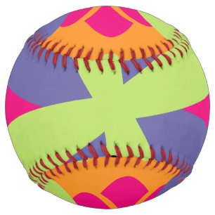 Balle De Softball illustration de formes florales orange