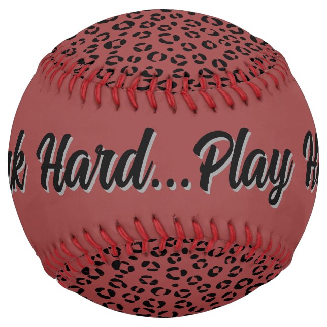 Balle De Softball Impression Animale Bourgogne (personnaliser) (Dos)