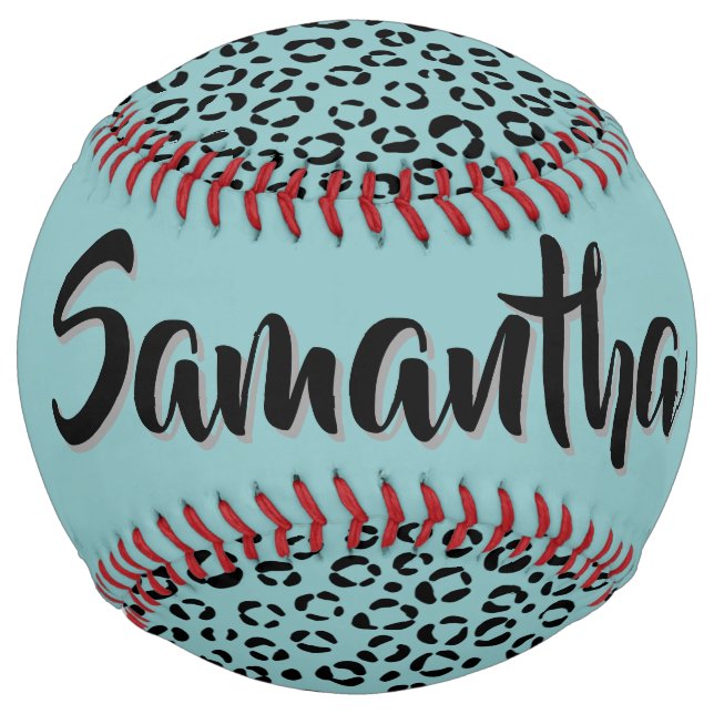 Balle De Softball Impression Animale Sarcelle (personnaliser) (Dos)