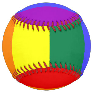 Balle De Softball Indicateur de la fierté arc-en-ciel