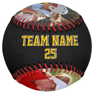 Balle De Softball Iowa Noir Jaune Personnalisé 2 photos