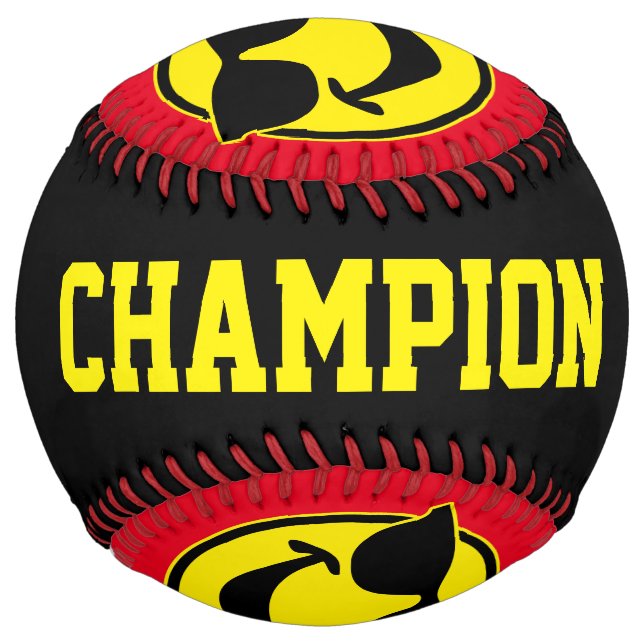 Balle De Softball jaune Cool + votre dos. & idées (Devant)
