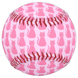Balle De Softball Joli Chat de fille rose Bébé Motif