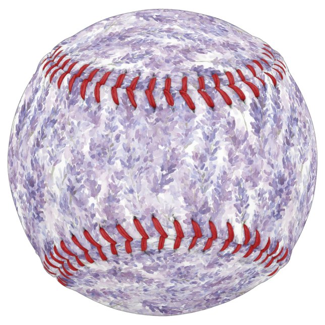 Balle De Softball Jolies Fleurs Lavande (Devant)