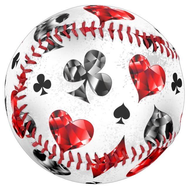 Balle De Softball Joueur de poker Joueur de cartes de jouer costumes (Devant gauche)