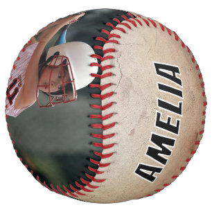 Balle De Softball Joueur de Rustic 2 Photo Numéro Nom de l'équipe