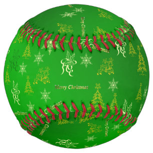 Balle De Softball joyeux noël