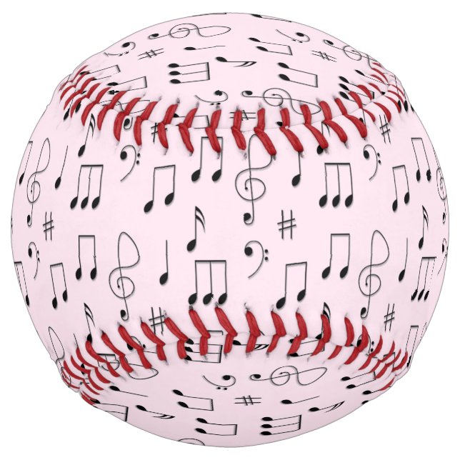 Balle De Softball Just Noté Rose (Devant)