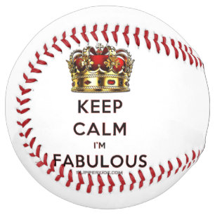 Balle De Softball La couronne dorée rouge de SlipperyJoe reste calme