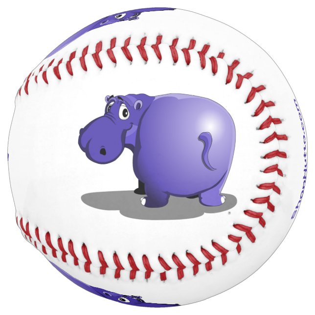 Balle De Softball La softball de l'Hippopotame Violet (Devant droit)