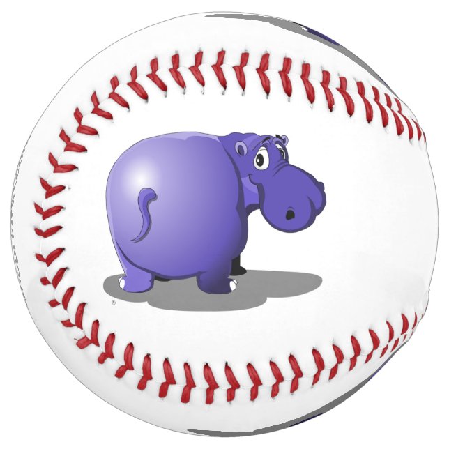 Balle De Softball La Softball Hippopotame Violet (Devant gauche)