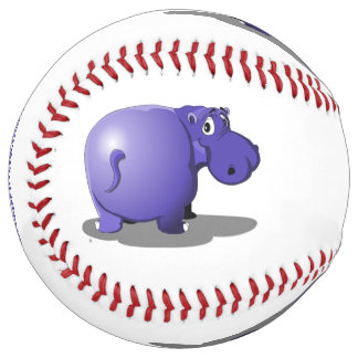 Balle De Softball La softball Purple Hippo