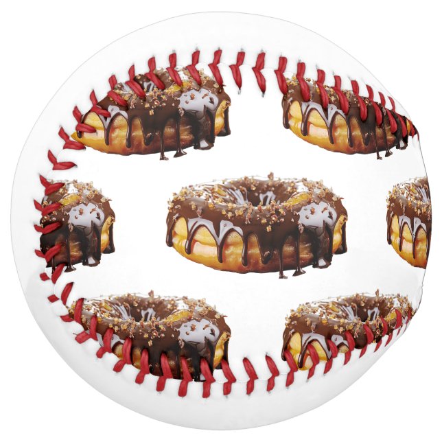 Balle De Softball Le donut décadent de SlipperyJoe's recouvert d'une (Devant gauche)