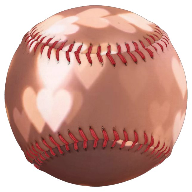 BALLE DE SOFTBALL LES COEURS DU JOUR DE ROSE VALENTINE (Devant)