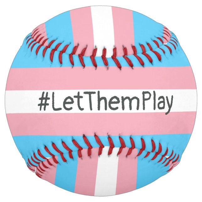 Balle De Softball #Let'ThemPlay Drapeau Transgenre Athlètes (Dos)