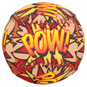 Balle De Softball Livre de bande dessinée rétro fun POW