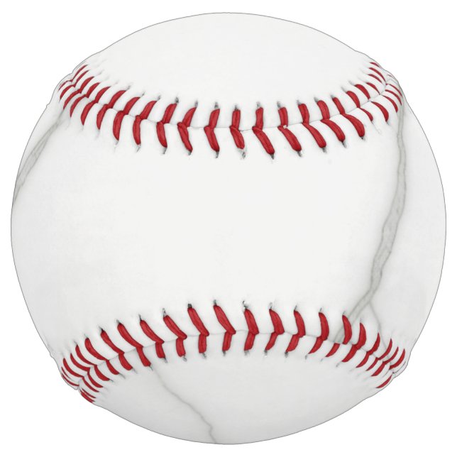 Balle De Softball Marbre Blanc (Devant)