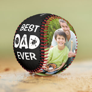 Balle De Softball Meilleur Papa Jamais Photo Nom Personnalisé Person