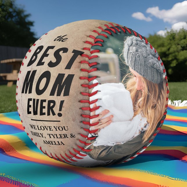 Balle De Softball Meilleure Maman Rustique Ever 2 Collage de Photos  (Créateur téléchargé)