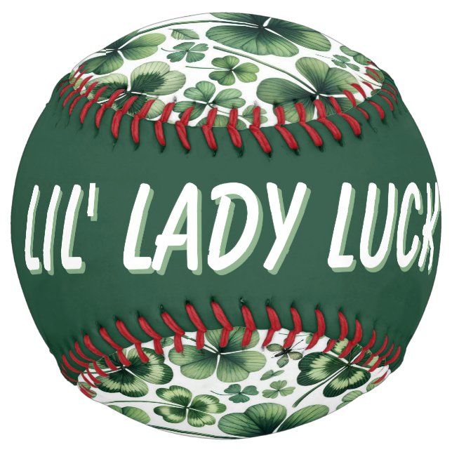 Balle De Softball Mélange Trèfle (personnaliser) (Dos)
