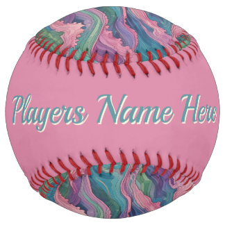 Balle De Softball Mermaid Waves (personalized)