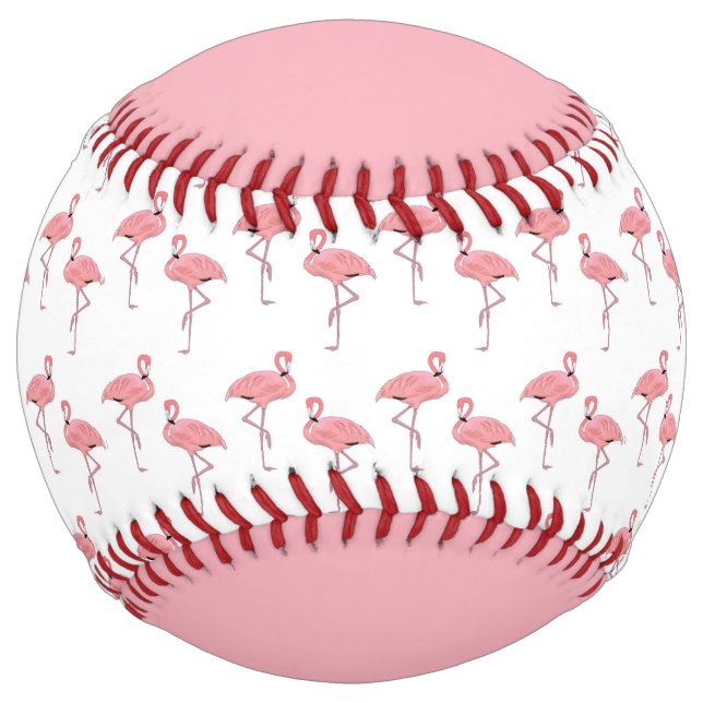 Balle De Softball Modèle Flamingo rose personnalisé tendance (Devant)