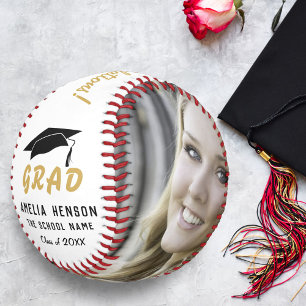Balle De Softball Moderne Grad Félicitations Graduation Photo