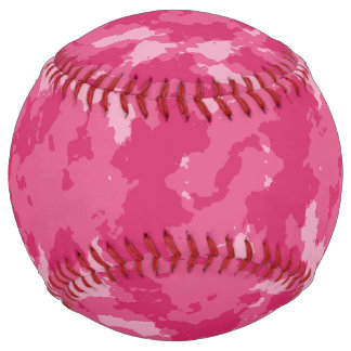 Balle De Softball Motif Camo rose