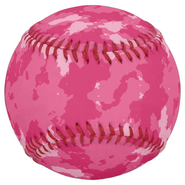 Balle De Softball Motif Camo rose (Devant)