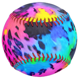 Balle De Softball Motif coloré Wild Cheetah Tye Dye