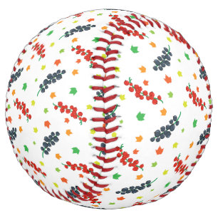 Balle De Softball Motif de baies, framboise, myrtille, fruit