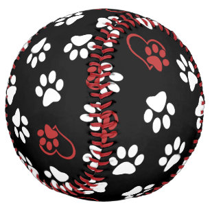 Balle De Softball Motif De Pâtes, Patrouilles Blanches, Patrouilles 
