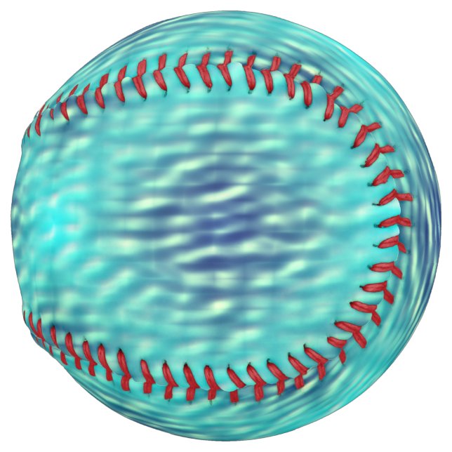 Balle De Softball Motif d'eau de la piscine claire et foncée (Dos gauche)